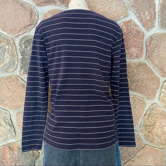 Seg’ments made in Canada nautical striped cotton blend top - Picture 2 of 3
